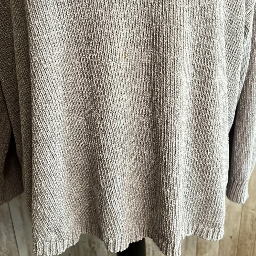 Ellen Tracy Grey Oversized Knit Sweater